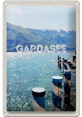 Produktbild von Blechschild Reise 20x30cm Gardasee Italien See Gebirge Reise