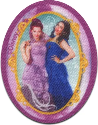 Obrázok produktu pre Disney © Descendants The Descendants Mal & Evie - nášivka, nažehľovacia, nažehľovací obrázok, nášivka, veľkosť: 6,2 x 4,7 cm