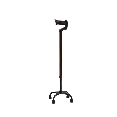 Immagine prodotto di Bastone a quattro zampe regolabile in altezza, antiscivolo, fino a 130 kg, leggero, 65-75 cm, ausilio per anziani