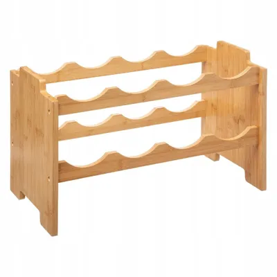 Immagine prodotto di Portabottiglie in bambù, 46 x 24,5 x 29,5 cm, per 8 bottiglie