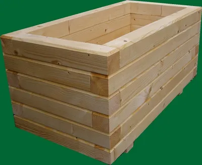 Produktbild von Massiver Pflanzkasten 60x40mm unbehandelt Außenmaße 120 x 30 x 28 cm Blumenkasten Hochbeet Pflanztrog Nr. PK - REAL-1320