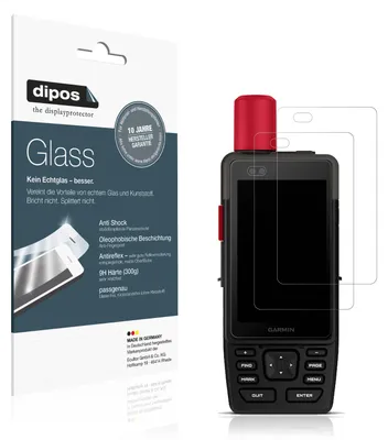 Produktbild von 2x Schutzfolie für Garmin GPSMAP H1i Plus matt - Anti-Shock 9H Folie dipos Glass Kunststoffglas