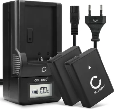 Immagine prodotto di CELLONIC 2x Batteria per Fotocamera Compatibile con Nikon D3300, D3500, D5200, EN-EL14 – (1050mAh, 7.4V) + Caricabatteria