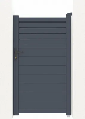 Produktbild von Gartentür aus aluminium 1m CARPATIA H.180cm grau