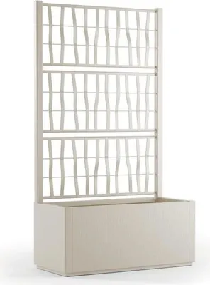 Obrázok produktu pre Kvetináč s mrežou STEFANPLAST Ethica, 80 l, 80 x 36 x 140 cm, krieda