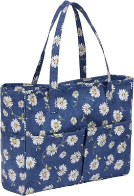 Image de Pochette de rangement Famanu pour accessoires de tricot - Design moderne, compartiments pratiques