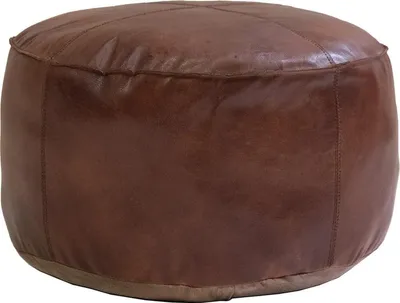 Produktbild von Lederpouf Markus rund - Braun