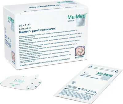 Produktbild von MaiMed® porefix transparent Wundschnellverband 50 Stück 7 x 6 cm