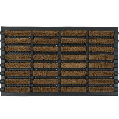 Produktbild von Fußmatte - Für Innen und Außen - 45x75 cm - Braun - Rutschfest - Mit Kokosfasern - Schuhreinigungsmatte