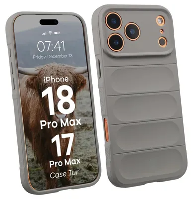 Produktbild von Robuste Handyhülle für iPhone 18 Pro Max / 17 Pro Max, Bizon Case Tur, Hellgrau