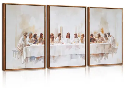 Zdjęcie produktu dla Obraz na płótnie "Ostatnia Wieczerza", 30x40 cm, religijna dekoracja ścienna