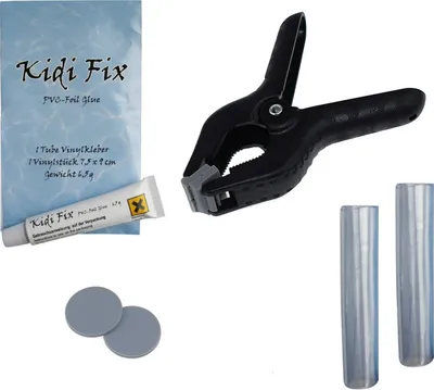 Immagine prodotto di Kit professionale per la riparazione dei letti ad acqua - toppe, set di riparazione, colla incl. morsetto per molle