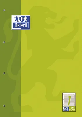 Produktbild von Oxford Arbeitsblock DIN A4 50 Blatt Lineatur 1 (1 Stück)