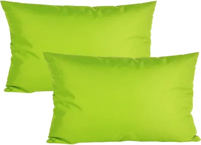 Produktbild von JACK 2er Set 40x60cm Outdoor Kissenhülle Kissenbezug Wasserfest Sitzkissen Lounge Kissen Garten Stuhl Lotus Effekt, Farbe:Grün