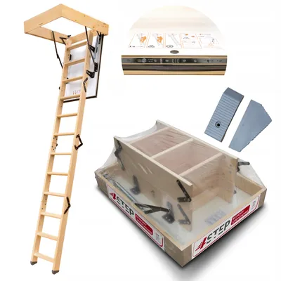 Produktbild von 4Step Bodentreppe Gedämmt GREENLINE Dachbodentreppe 90x55 cm 35mm 1,2W/m2K