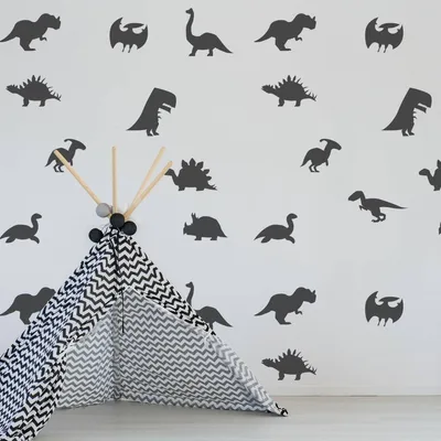Set aus Dinosaurier-Silhouetten – Decords Wandtattoo, Produktansicht 1