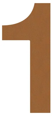 Produktbild von Hausnummer ''1'' Rost