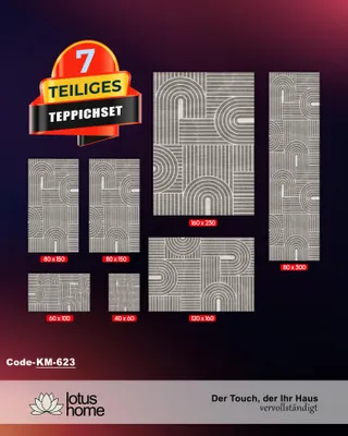 Produktbild von 7-teiliges Teppich-Set KM-623.