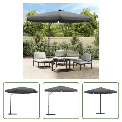 Produktbild von The Living Store Sonnenschirm mit Stahlmast 300x250 cm Anthrazit