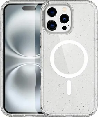 Produktbild von imoshion Sparkle Back Cover mit MagSafe iPhone 16 Pro Max - Glitzer Transparent
