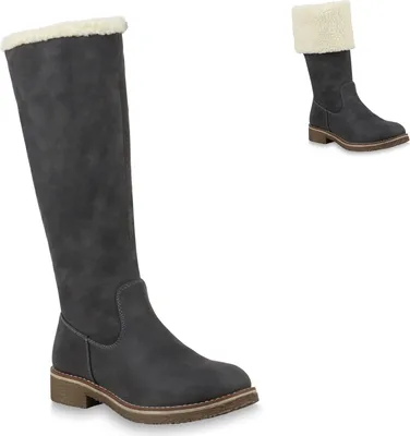Obrázok produktu pre Mytrendshoe Dámske zimné topánky Teplé podšité topánky Zimné topánky s umelou kožušinou 820371, Farba: sivá, Veľkosť: 36