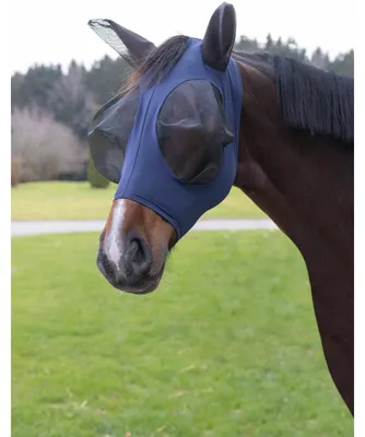 Zdjęcie produktu dla Maska na muchę Covalliero FinoStretch niebieska, rozmiar:Pony