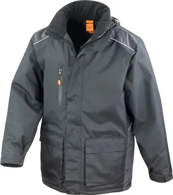 Produktbild von Result Herren Work-Guard Vostex Arbeitsjacke / Mantel, wasserfest, winddicht BC3085 (S) (Schwarz)