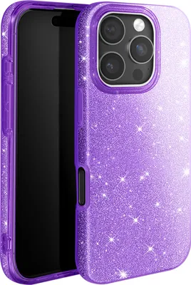 Immagine prodotto di Avizar, Custodia scintillante per iPhone 16 Pro Max - ultrasottile e antiurto, viola