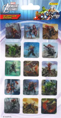 Produktbild von Panini Marvel Avengers Sticker Buchstaben 3D Namensschilder Lenticular