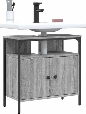 Obrázek produktu pro Vanity unit grey Sonoma 60x30x60 cm materiál na bázi dřeva