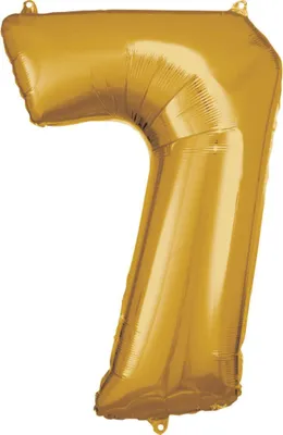 Zdjęcie produktu dla Balon foliowy cyfra 7 złota 57 x 86 cm