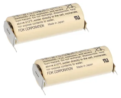 Produktbild von 2x FDK Lithium 3V Batterie CR 17450 SE-FT1 A - Zelle Print 2/1 ++/-