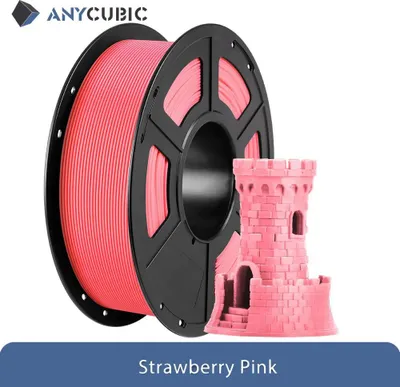 Obrázok produktu pre Filament pre 3D tlačiarne PLA – 1,75 mm – pre FDM/FFF – cievka 3 kg – jahodovo ružová