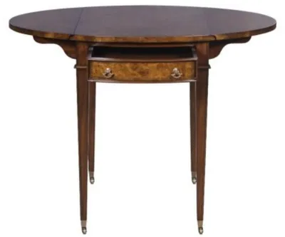 Immagine prodotto di Casa Padrino tavolino con cassetto marrone / marrone chiaro 89 x 76 x h. 64 cm - Tavolino da salotto con rotelle