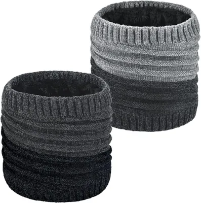 Productafbeelding van Warme Nekwarmer - Sjaal Loop - Buitenactiviteiten Winter - Verdikt Fleece - 24 x 22 cm - Meerdere Kleuren