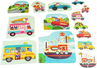 Productafbeelding van Buntes 7-in-1 verkeerspuzzel voor kinderen