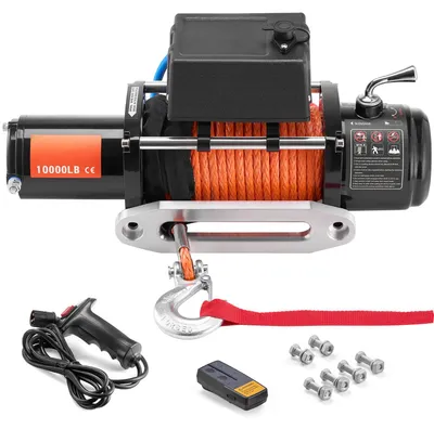 Productafbeelding van Elektrische Lier - Winch - Takel - Kabellier - Bumperlier - 4536 kg Trekkracht - Synthetisch Touw - Waterdicht