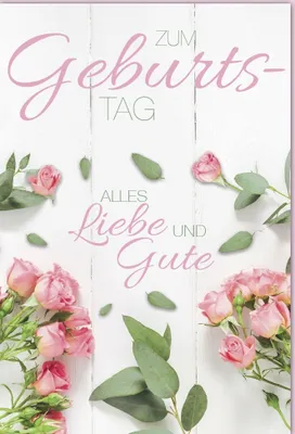 Produktbild von Geburtstag - Glückwunschkarte im Format 11,5 x 17 cm mit Umschlag