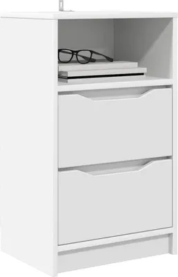 Obrázok produktu pre vidaXL Nočný stolík so zásuvkami biely 40 x 30 x 467 cm materiál na báze dreva