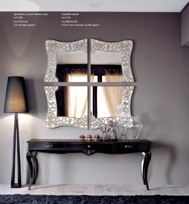 Produktbild von Schminktisch Konsole Tisch weiß holz Schlafzimmer Möbel Klassischer Spiegel 2tlg