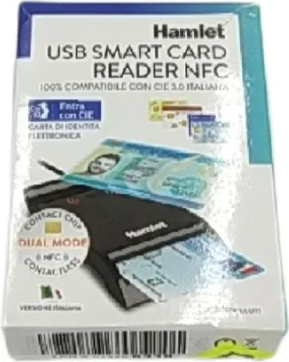 Produktbild von Hamlet HUSCR-NFC, USB 2.0, Nahfeldkommunikation (NFC), 1,2 m, Schwarz, 60 g