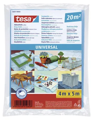 Obrázek produktu pro tesa 56651-00002-02 tesa Abdeckfolie UNIVERSAL 4,0 x 5,0 m blau