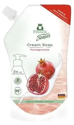 Tekuté mydlo náhradná náplň, 500 ml, FROSCH, granátové jablko