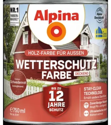 Produktbild von PROFI | 2,50 L | Schwedenrot 2,5 Liter Wetterschutzfarbe, Deckende Holzlasur, Fassadenfarbe, Holzschutzfarbe, Langzeit Schutz, Wetterfest, Innen und Aussen