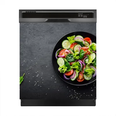 Produktbild von Magnete Dekorative 60x60 cm Küche Magnetmatte Spülmaschine - Gemüsesalat in Teller