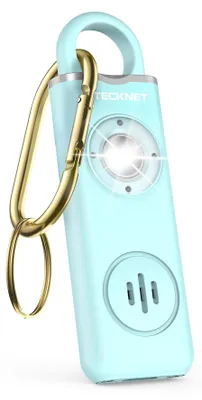Produktbild von Persönlicher Alarm, blau – 130 dB Sirene – Wiederaufladbar – Schlüsselanhänger