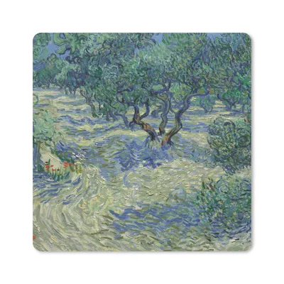 Produktbild von MuchoWow® Mauspad Mousepad Der Olivenhain - Vincent van Gogh 20x20 cm - Mousepads - Maus Mat - Pad - Mausunterlage - Desk Mat - Bureauartikeln