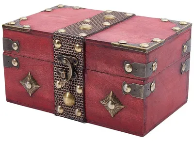 Imagen del producto de Solidchoice - Caja de madera vintage para guardar joyas y recuerdos