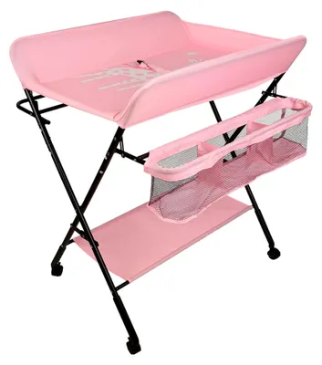 Produktbild von Wickeltisch, faltbar und tragbar, 2-in-1, höhenverstellbar, mit Badewanne, für Babys von der Geburt bis 12 Monate
