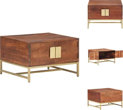 Produktbild von vidaXL Couchtisch Honigbraun 67x67x45 cm Akazie Massivholz - Couchtische